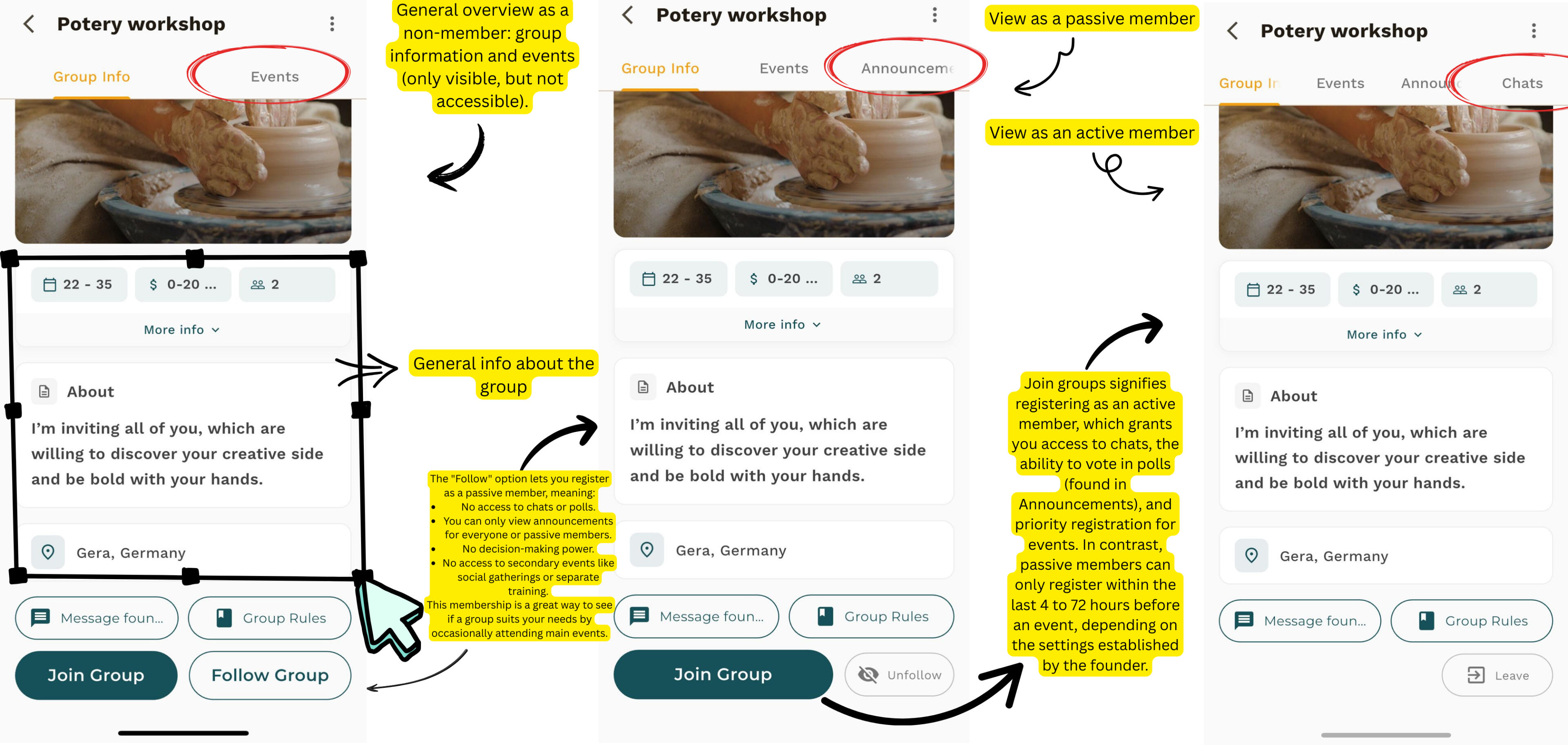Hobby and interests groups logo for Interesso - unity, happiness and collaboration