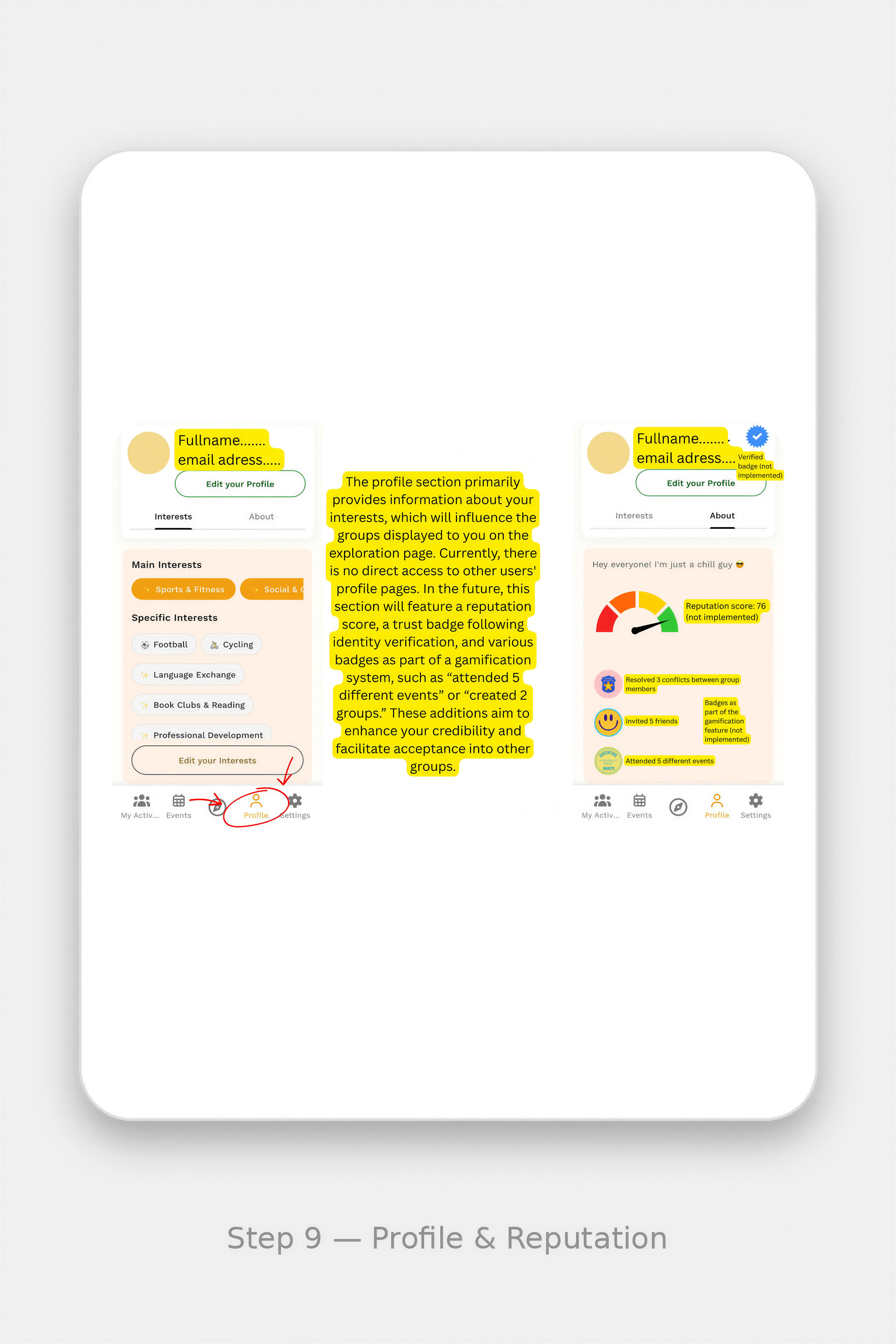 Hobby and interests groups logo for Interesso - unity, happiness and collaboration