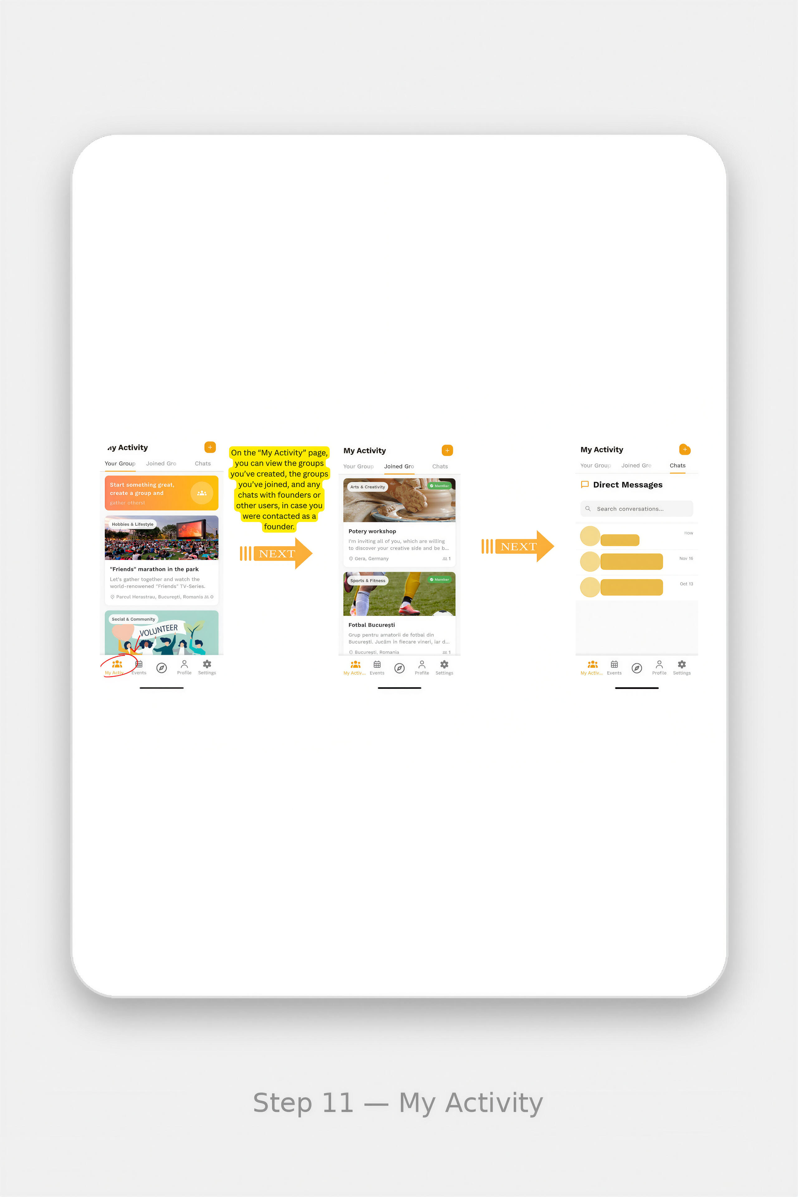 Hobby and interests groups logo for Interesso - unity, happiness and collaboration